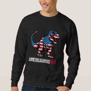 Dinosaur 4th of July Men Amerisaurus T Rex America Sweatshirt