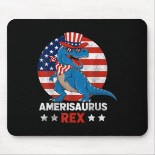 Dinosaur 4th Of July Men Women Boys Girls Amerisau Mouse Mat