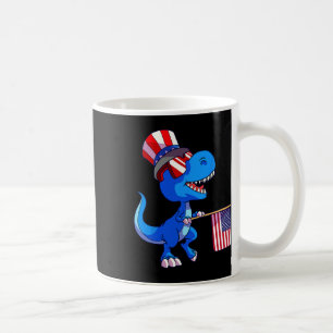 Dinosaur 4th Of July Shirt Us Flag Dino Kids Boys  Coffee Mug