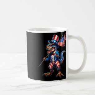 Dinosaur 4th Of July T-rex Usa Patriotic American Coffee Mug