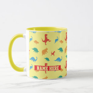 Dinosaur 5th birthday party Milestone Guest Book Mug