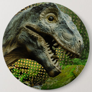 dinosaur 6 cm round badge
