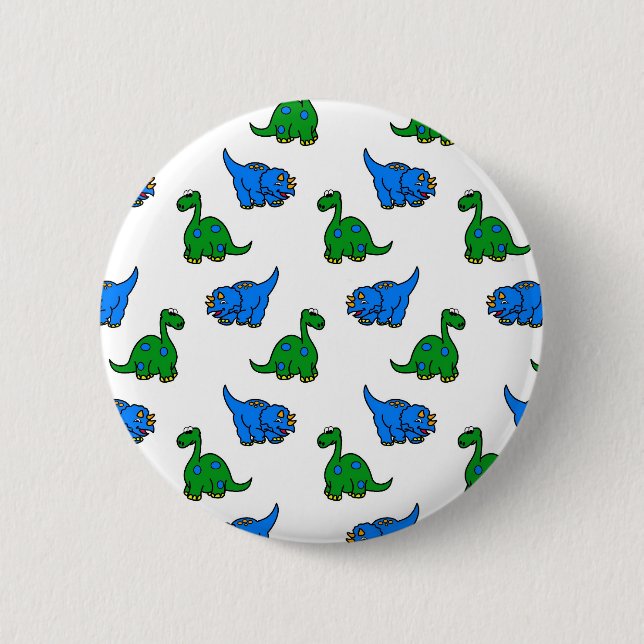 dinosaur 6 cm round badge (Front)