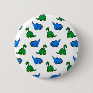 dinosaur 6 cm round badge