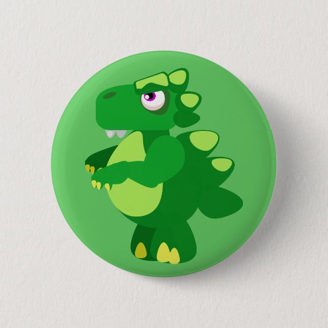 Dinosaur 6 Cm Round Badge (Front)