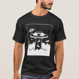 Dinosaur Abduction Alien Sci-Fi UFO Extraterrestri T-Shirt