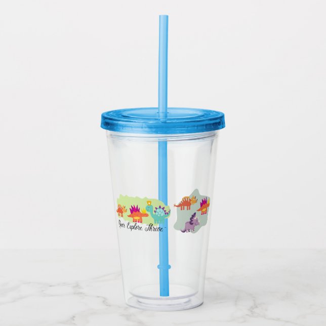 Dinosaur Acrylic Tumbler (Front)