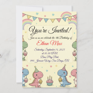 Dinosaur Adventure Birthday Invitation