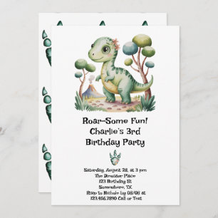 Dinosaur Adventure Boy's Birthday Party Invitation