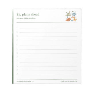 Dinosaur Adventure Checklist Notepad