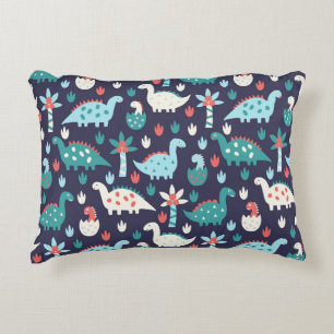 Dinosaur Adventure Seamless Design Decorative Cushion