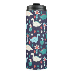 Dinosaur Adventure Seamless Design Thermal Tumbler