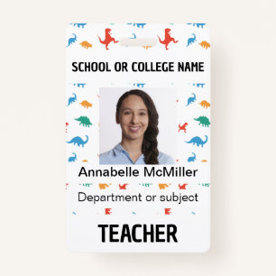 Dinosaur Adventure Teacher ID Badge