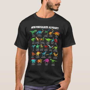 Dinosaur Alphabet Abc T Rex Dino Back To School Bo T-Shirt