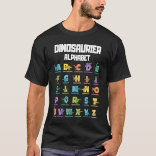 Dinosaur Alphabet ABC Tyrannosaurus T Rex Dino Ch T-Shirt