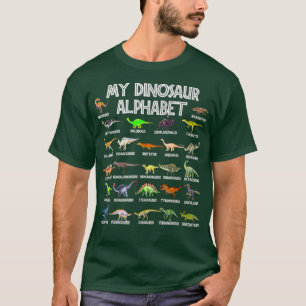 Dinosaur Alphabet  Cute Dino ABC For Kids Boys Gir T-Shirt