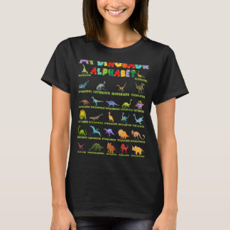 Dinosaur Alphabet Dino For Kids Boys Men Women T-Shirt