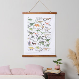 Dinosaur Alphabet Hanging Tapestry