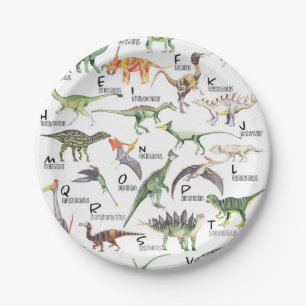 Dinosaur Alphabet Paper Plate