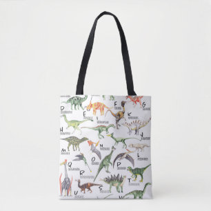 Dinosaur Alphabet Tote Bag