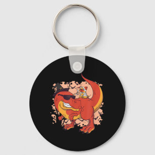 Dinosaur And Dog - Funny Halloween Key Ring