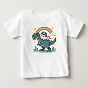 Dinosaur and Unicorn Baby T-Shirt