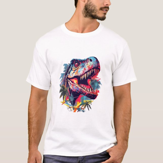 Dinosaur Animal World Wild Creature Beauty Mystic T-Shirt (Front)