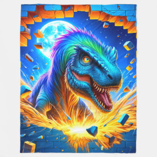 Dinosaur Art Fleece Blanket