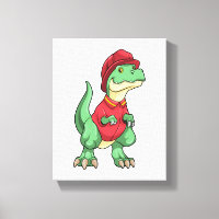 Dinosaur as Firefighter with Fire helmet