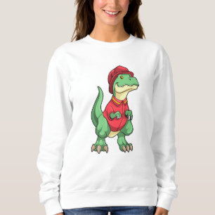 Dinosaur as Firefighter with Fire helmet Sweatshirt