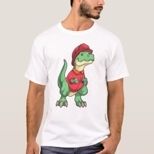 Dinosaur as Firefighter with Fire helmet T-Shirt