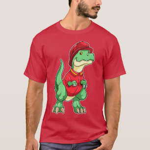 Dinosaur as Firefighter with Fire helmet T-Shirt
