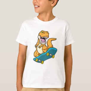 Dinosaur as Skater with Skateboard T-Shirt