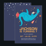 Dinosaur Astronaut Outer Space Kids Birthday Invitation<br><div class="desc">Cute design for kids,  boys or girls who love astronaut,  outer space,  rocket,  universe,  planets,  stars and galaxy. Perfect for space theme birthday party. You can customise the wording to fit other occasions.</div>