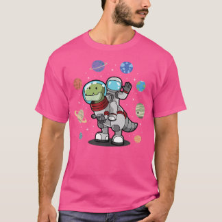 Dinosaur Astronaut Planets Space Dino Space T-Shirt