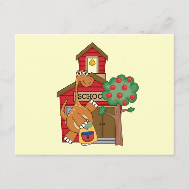 Dinosaur at School t-shirts and Gifts Postcard (Front)