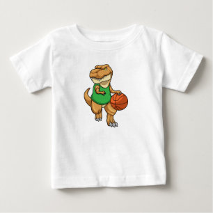 Dinosaur at Sports with Basketball Baby T-Shirt