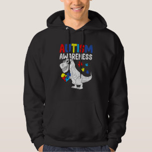 Dinosaur Autism Awareness Puzzle Heart Autistic To Hoodie