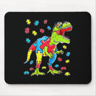 Dinosaur Autism Awareness Puzzle Piece Boys Kids T Mouse Mat