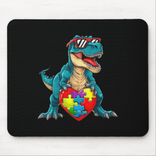 Dinosaur Autism Awareness Puzzle Pieces Boys Kids Mouse Mat