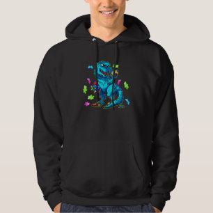 Dinosaur Autism Kids Dinosaur Rex Cute Boys 1 Hoodie