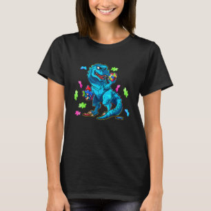 Dinosaur Autism Kids Dinosaur Rex Cute Boys 3 T-Shirt