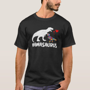 Dinosaur Autism Mama Mamasaurus Autistic Awareness T-Shirt
