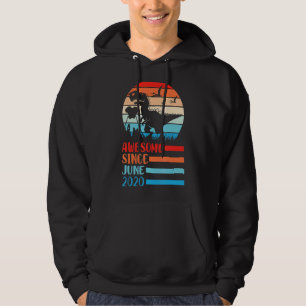 Dinosaur Awesome Since June 2020 Happy Birthday 2  Hoodie