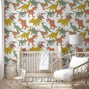 Dinosaur Baby Boy Nursery Peel & Stick Removable Wallpaper