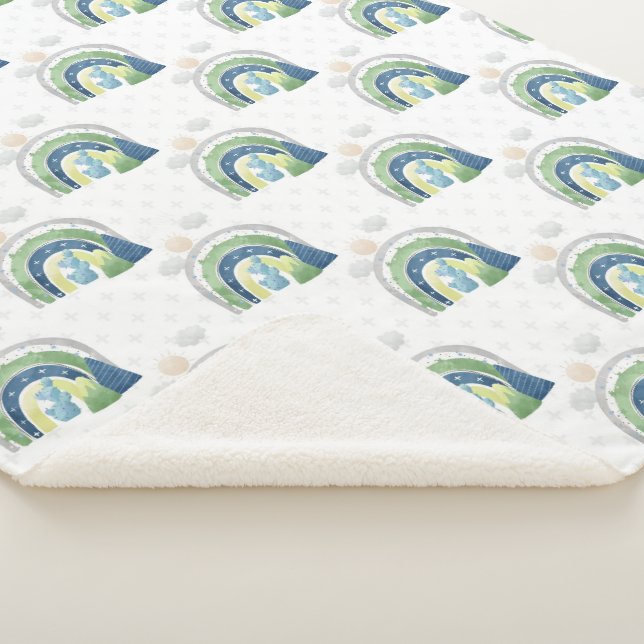  Dinosaur Baby Boy Sherpa Blanket (3/4)