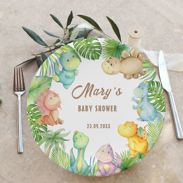 Dinosaur Baby Paper Plate (Creator Uploaded)