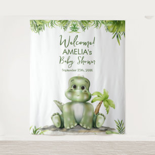 Dinosaur Baby Shower Backdrop Tapestry
