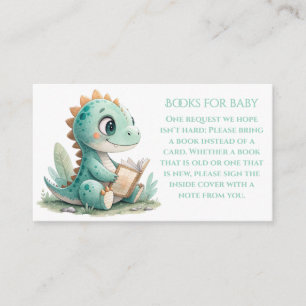 Dinosaur Baby Shower Book & Diaper Raffle Card
