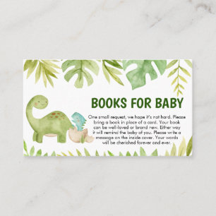 Dinosaur Baby Shower Books for Baby Business Card